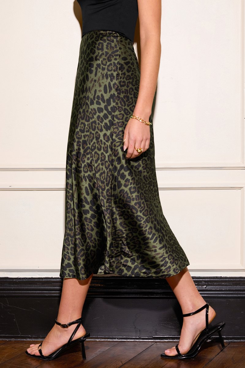 Leopard Print High Waist Skirt - Image 3
