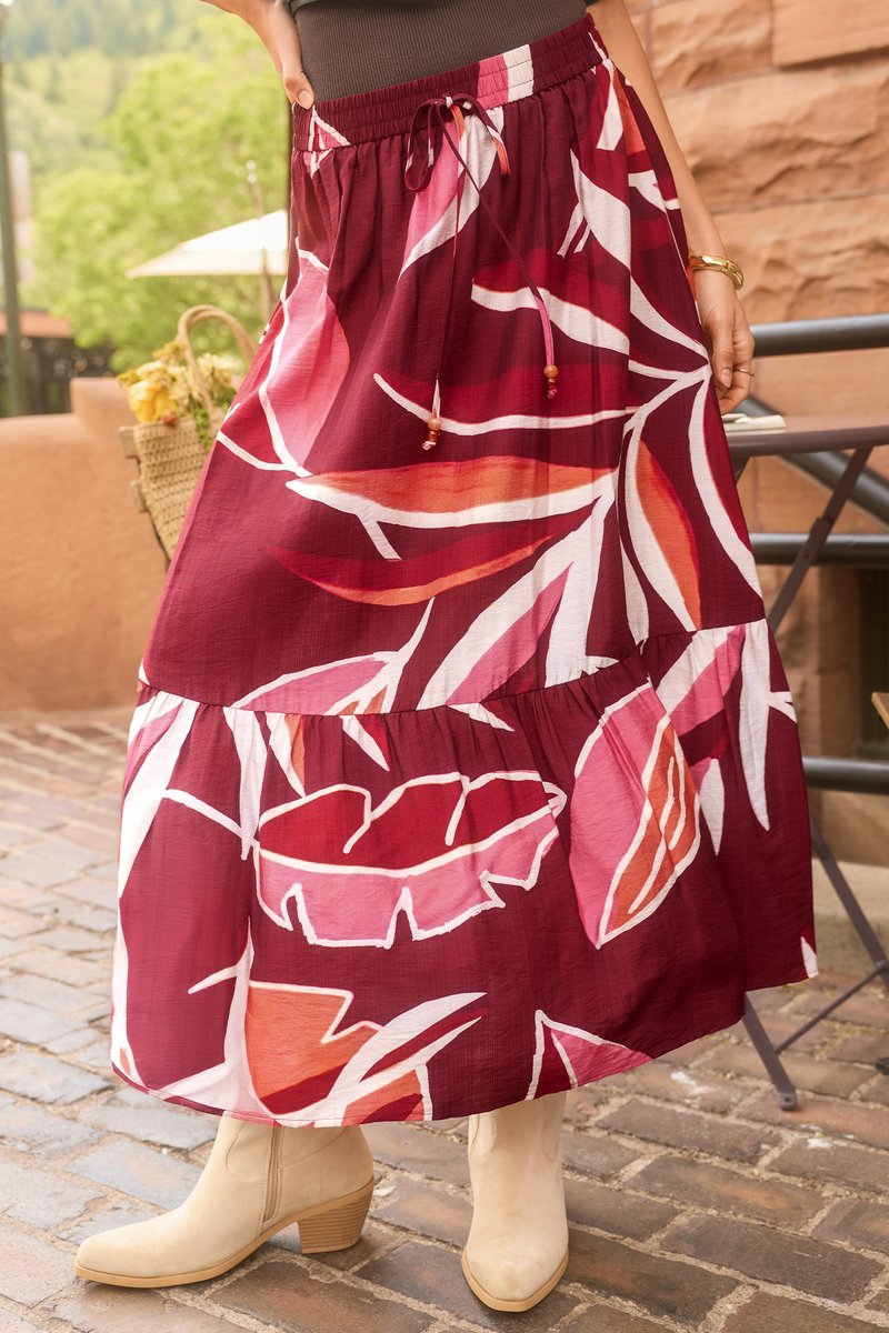 Meadow Walk Tropical Maxi Skirt - Image 2