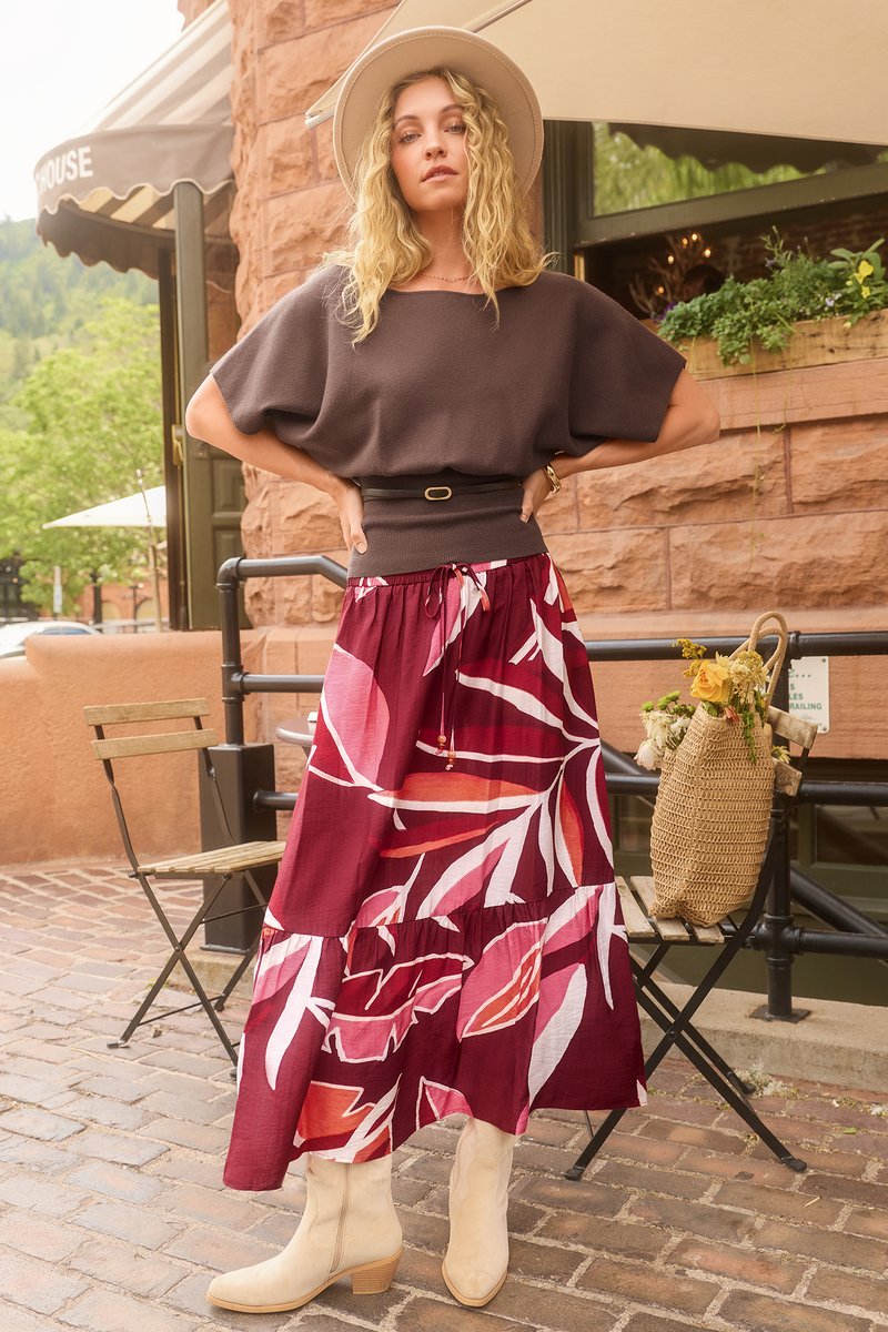 Meadow Walk Tropical Maxi Skirt - Image 5