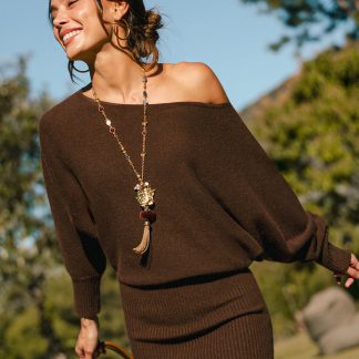 Off the Cuff Brown Mini Dress