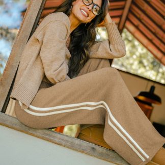 In a Nutshell Neutral Knit Pants